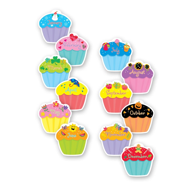 Creative Teaching Press CTP Cupcakes 6" Designer Cut-Outs, Set of 36 dÃ©cor accents, 6â€ x 6â€ Each (Creative Teaching Press 1795) - Image 1
